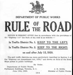 Rule of the Road public announcement