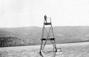 Diving tower on Kalamalka Lake