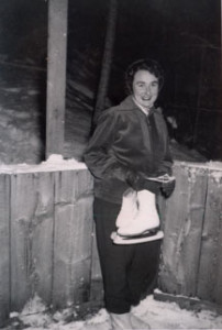 Elsie Nyffler at the Oyama skating rink