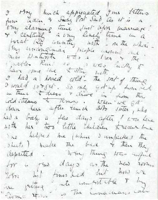 Dorothea Allison to Milborough Mackay, 9 March [1914]