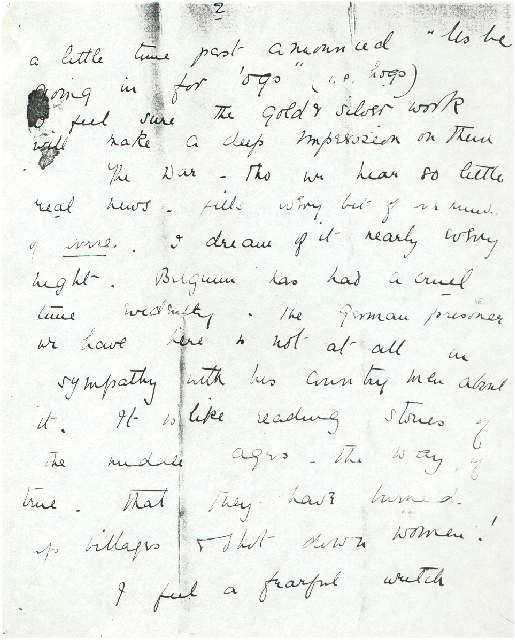 Letter from Dorothea Allison to Milborough Mackay, 24 August [1915]