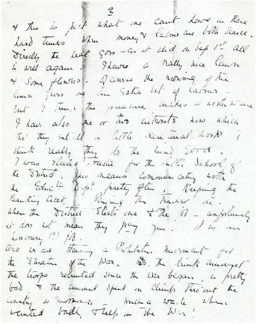 Dorothea Allison to Milborough Mackay, 25 September 1915
