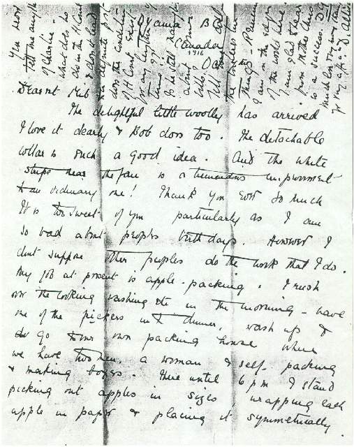 Dorothea Allison to Milborough Mackay 7 October [1916]]